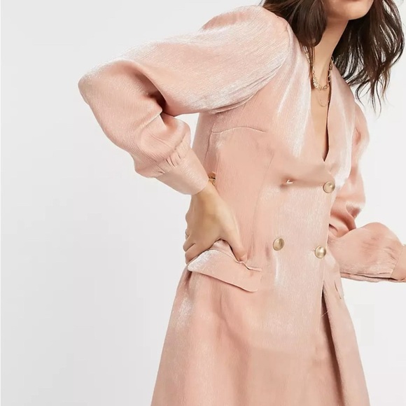 Unique21 🌸Tailored🌸 Shimmer Mini Blazer Dress - SZ 6 - Picture 16 of 16